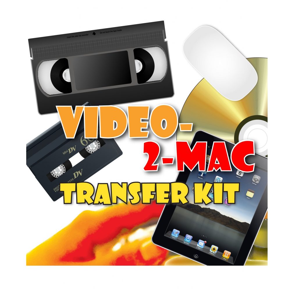 VHS and Camcorder Video Capture Kit. For Mac OSX. Works with Mojave (10.14), High Sierra (10.13),  Sierra (10.12), El Capitan (10.11), Yosemite (10.10), Mavericks (10.9.5), Mountain Lion (10.8.5), Lion (10.7.5) and Snow Leopard (10.6.8). Includes USB capture hardware, leads and capture software. Links your existing VCR or Camcorder to your Apple Mac. Copy, Convert, Transfer VHS